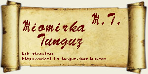 Miomirka Tunguz vizit kartica